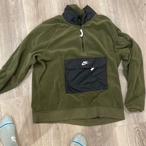 XL Army Green Nike Quarter Zip Winter Wear